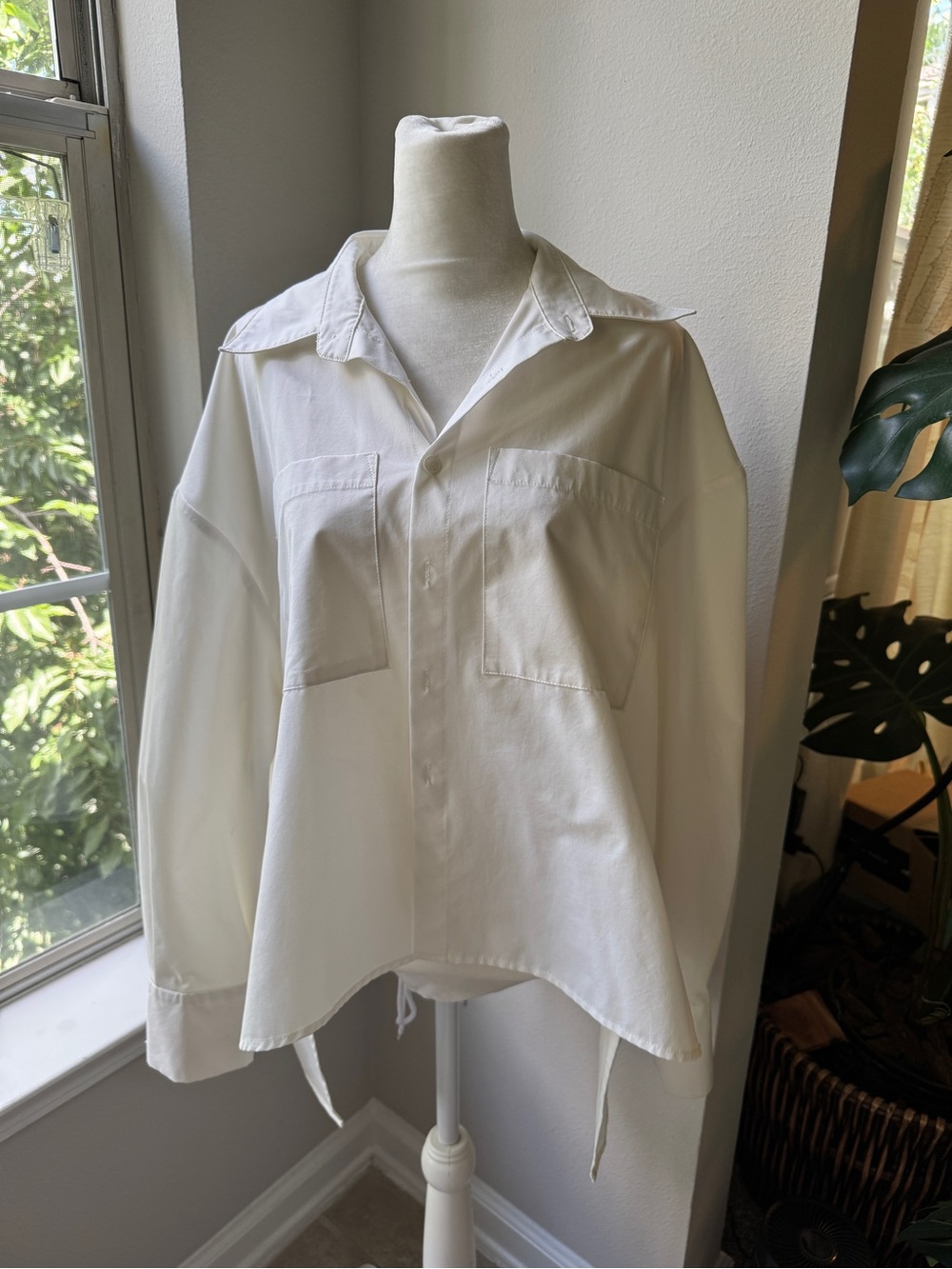 J.ING White Utility Shirt - Classic Oversized Style